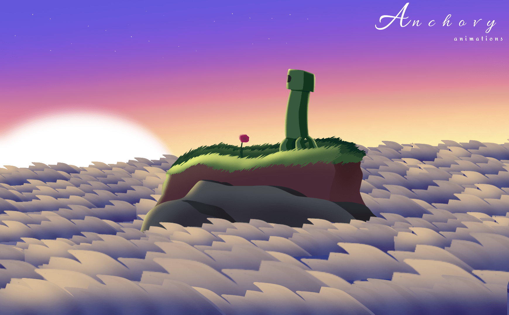 *On his flower island* r/Minecraft