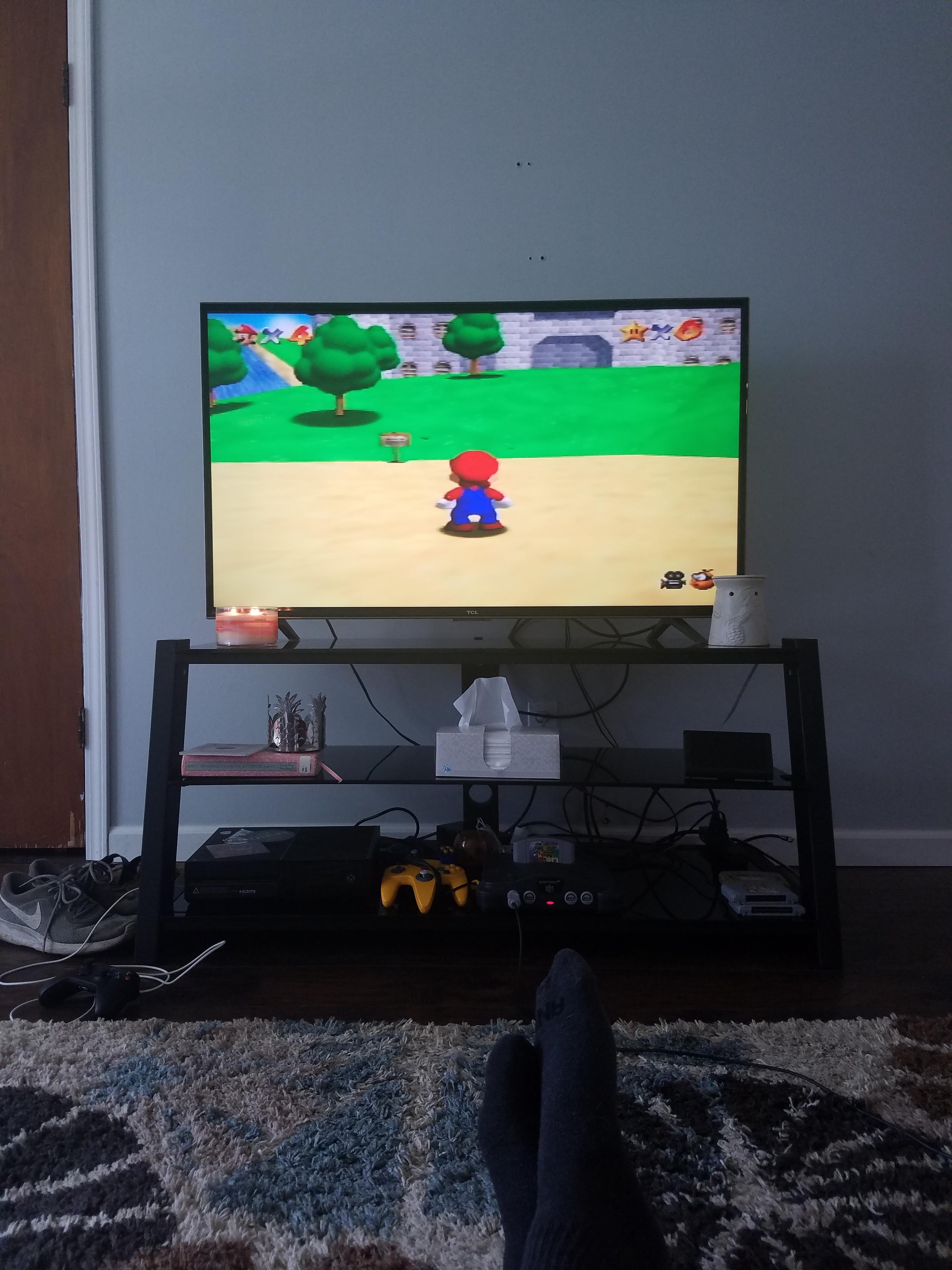 Finally fulfilling my life long dream of playing Super Mario 64 in my