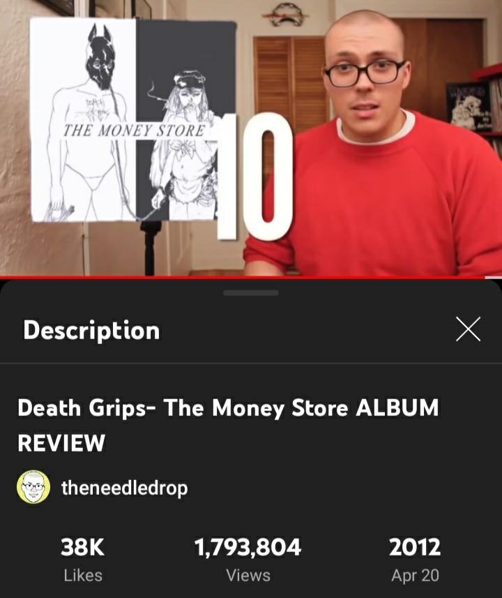Anthony Fantano's 10/10 review of The Money Store turns 10 years old