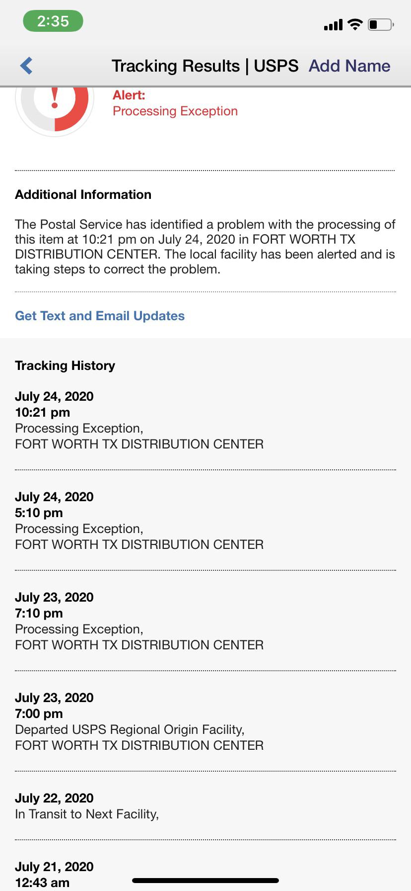 Usps Local Post Office Exception LCALO