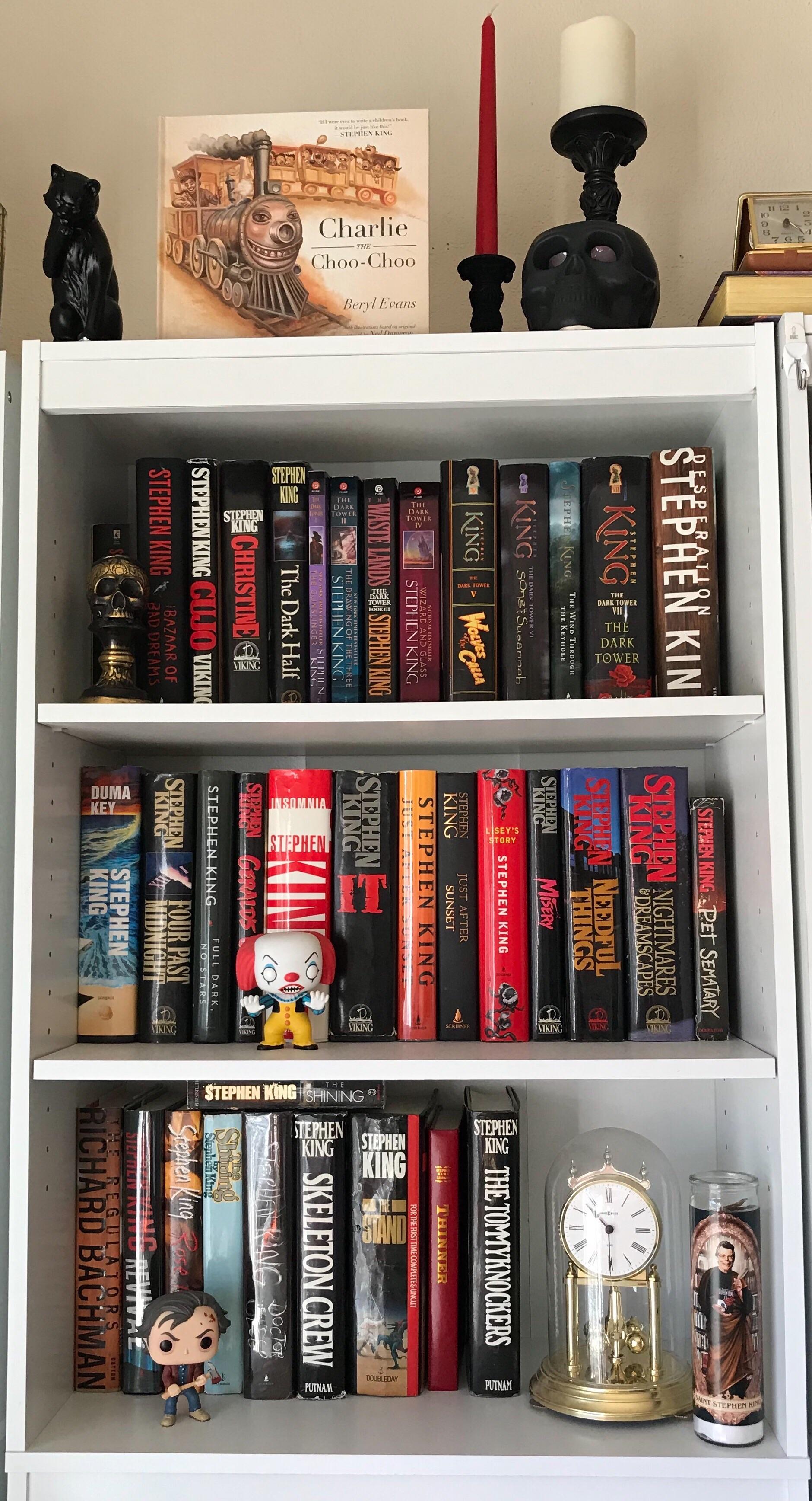 My Stephen King shelf r/stephenking