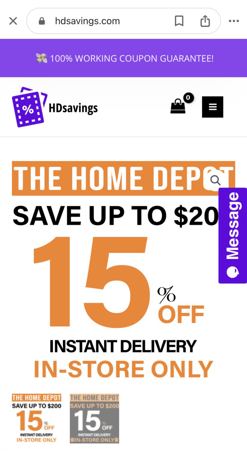 Is this Home Depot Coupon site legit? r/coupons