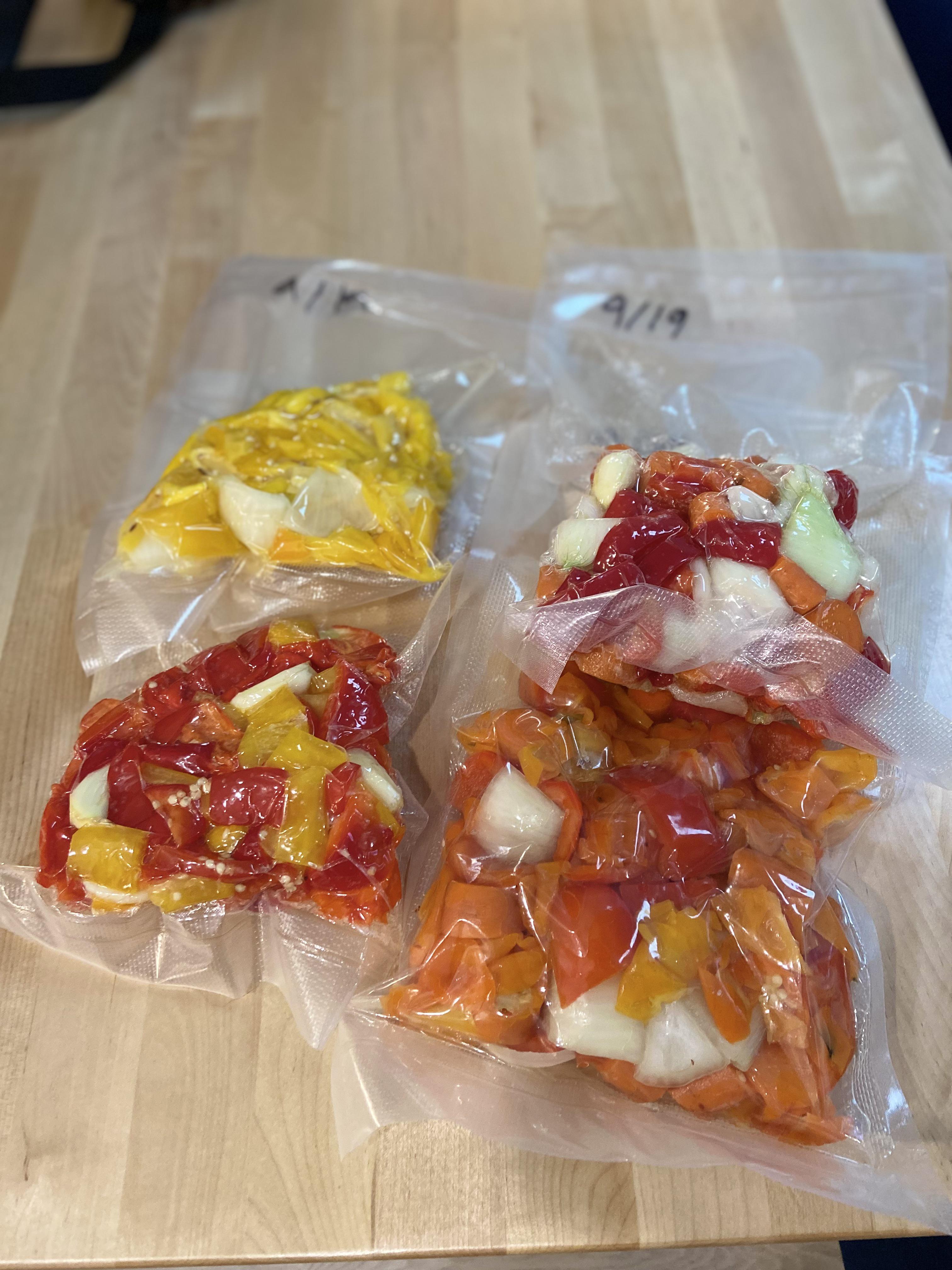 First time using a vacuum sealer to make hot sauce. One with lemon