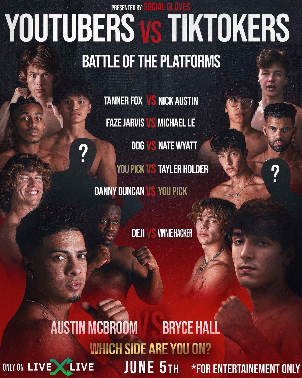 Jj, what do you think about the Youtubers vs TikTokers boxing card? ksi