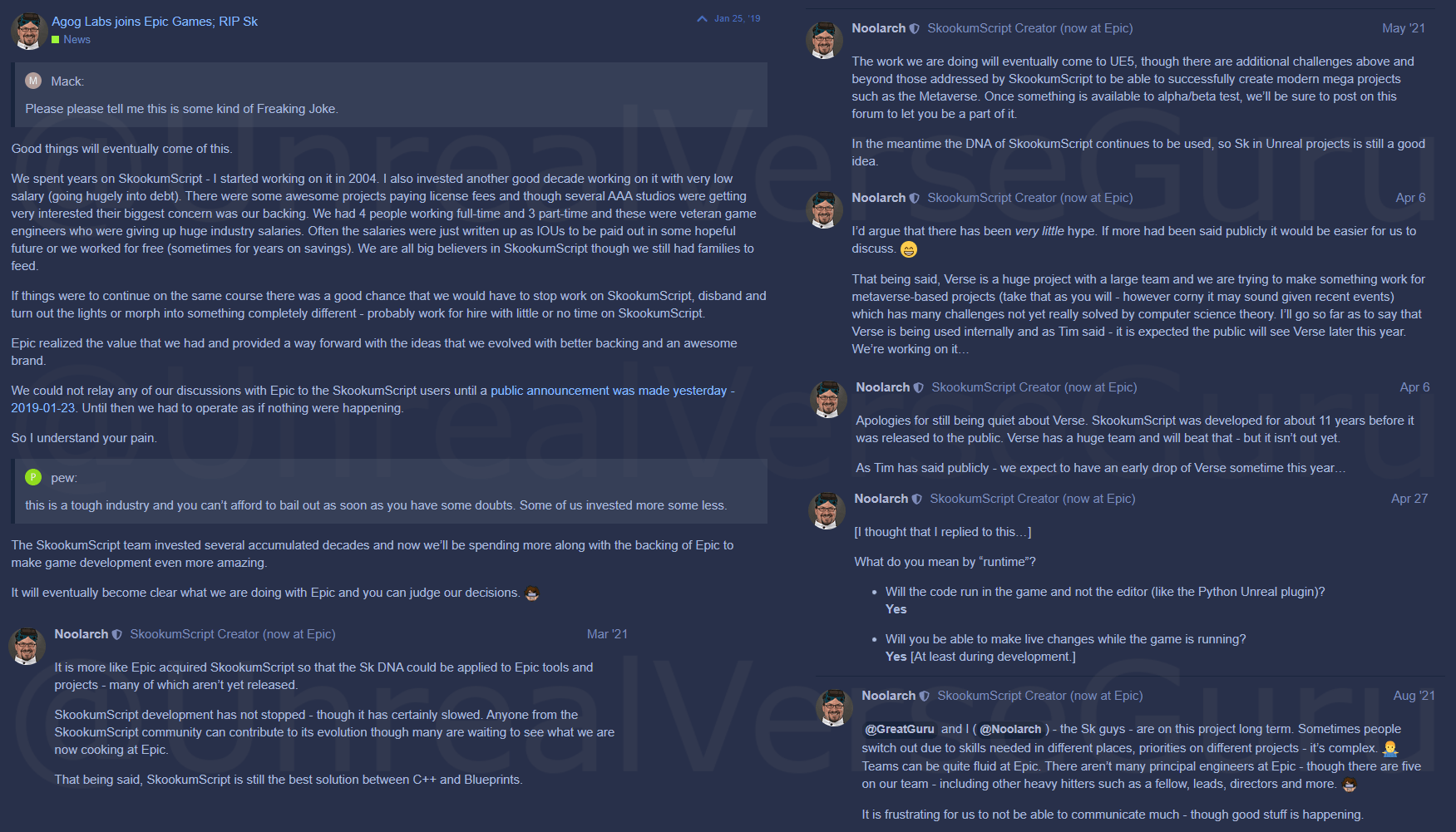 Skookum Script (scripting language used in Unreal Engine) creators are