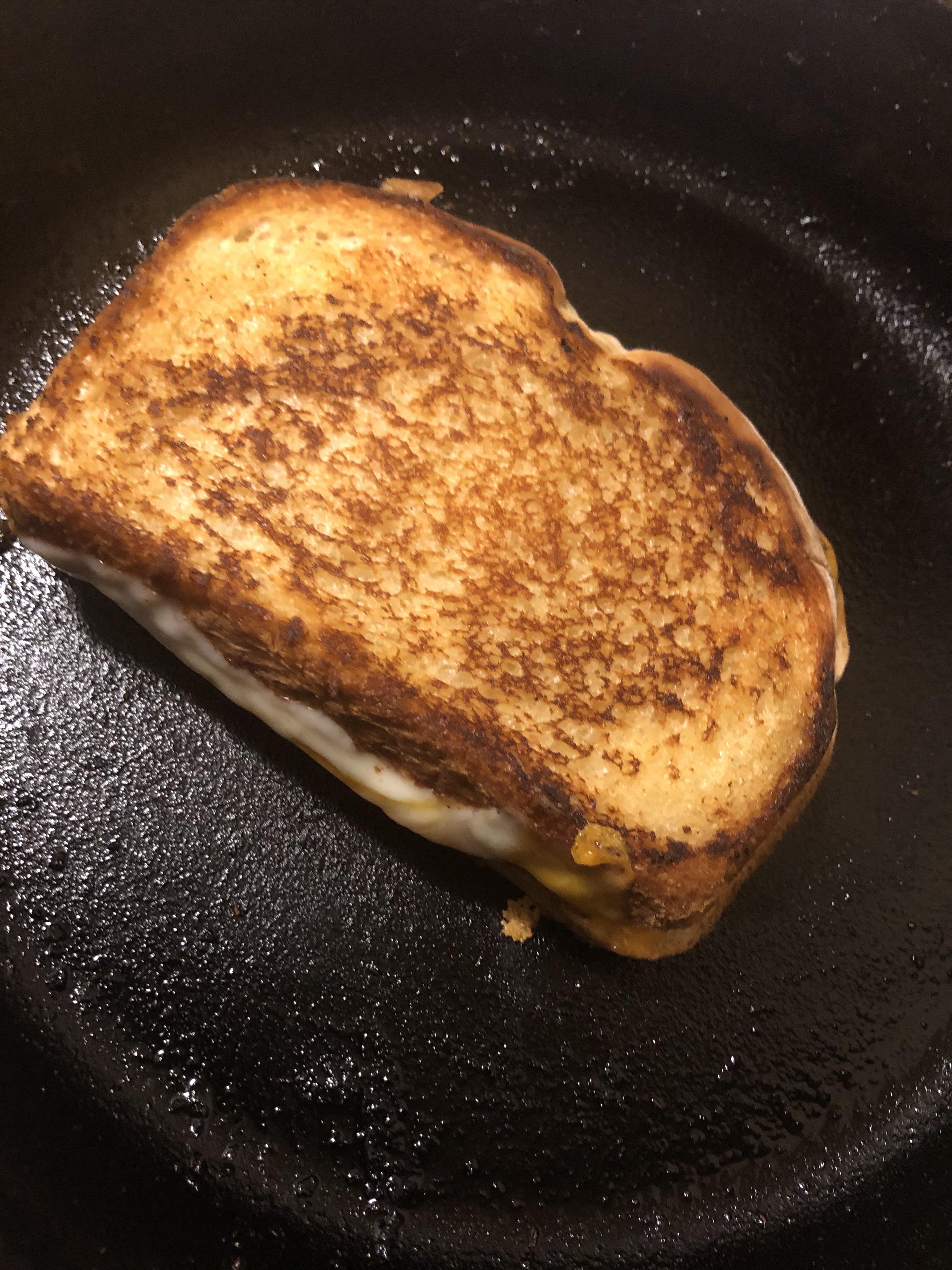 Late night sourdough w/ havarti, pepper jack, and sharp cheddar r