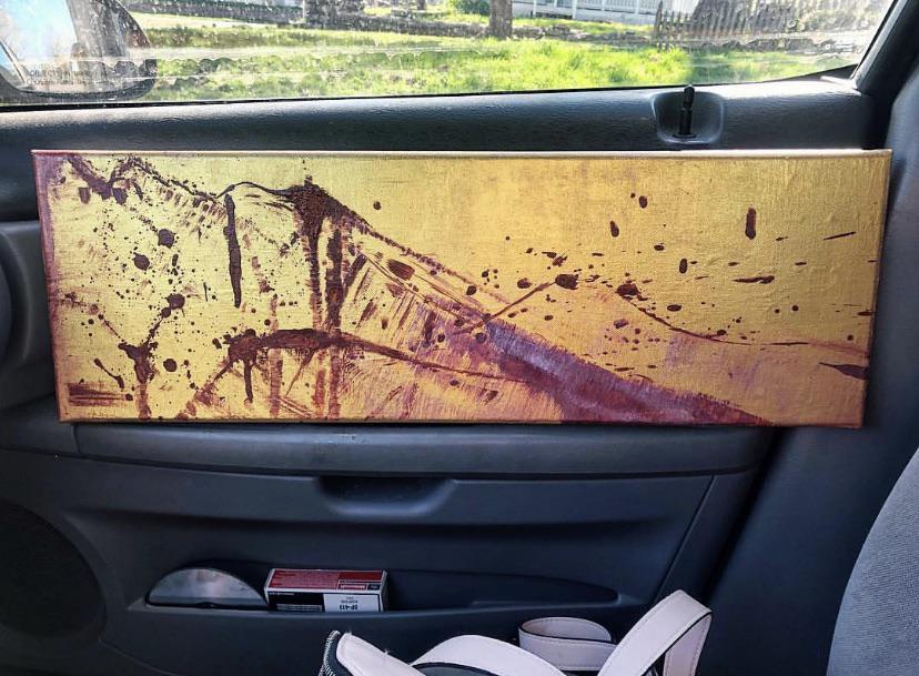 So I made this by just splashing and adding lines, I feel I ruined it