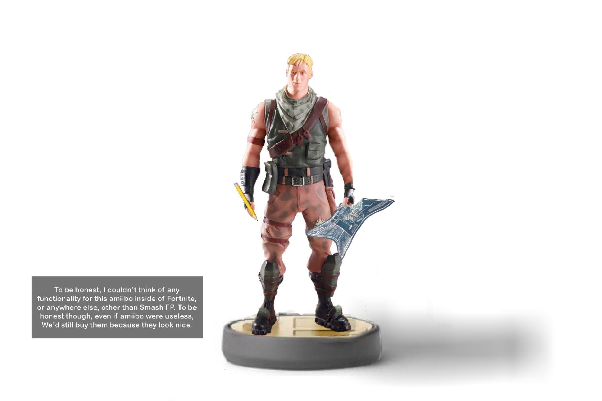 Jonesy Super Smash Bros Ultimate Amiibo Concept r/FortNiteBR