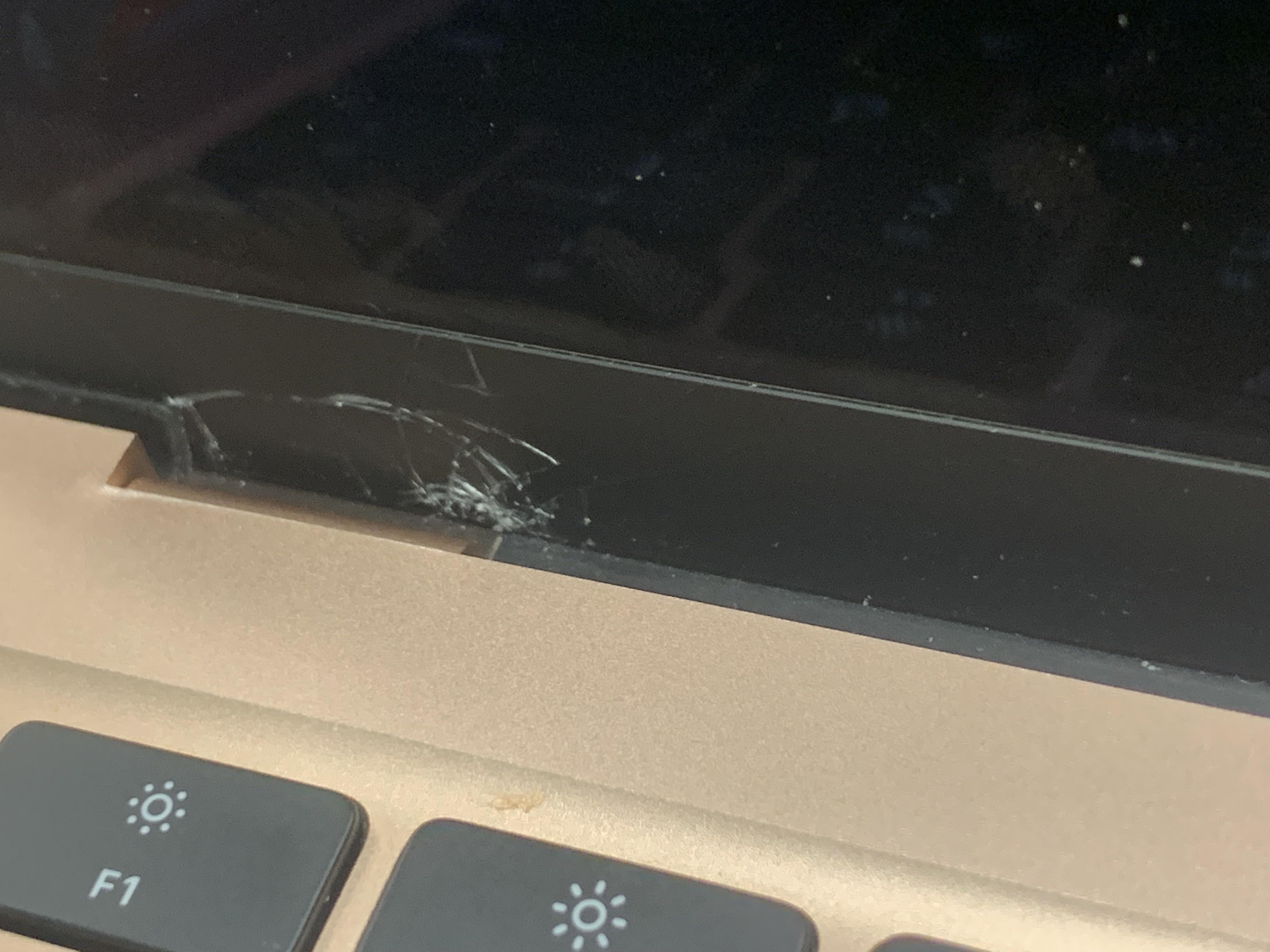 my macbook air chin bar broke and will it spread further if i only cover it with tape? or is