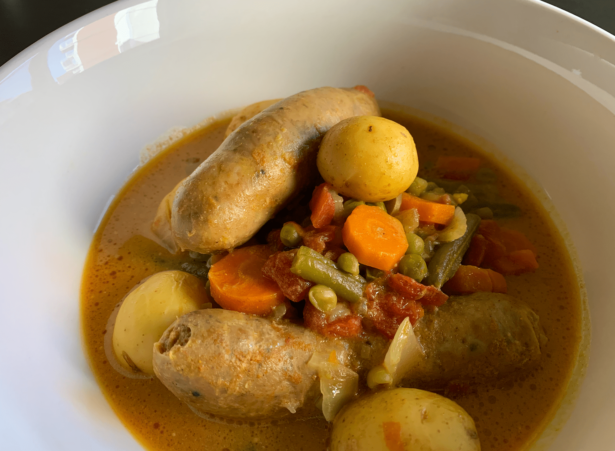 Instant Pot Curried Sausage & Vegetables PressureCooking