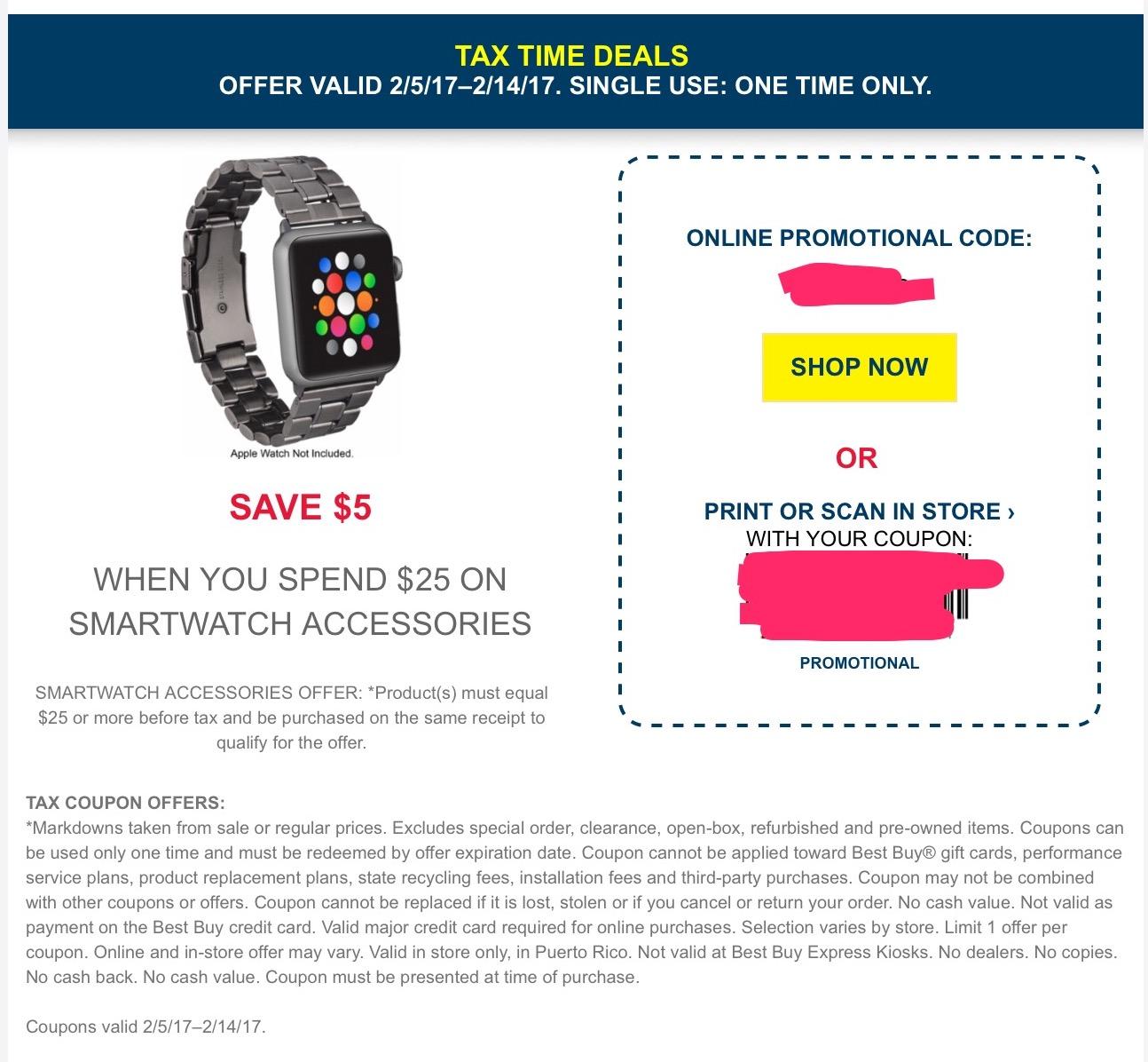 Best Buy watch accessories coupon check your emails. r/AppleWatch
