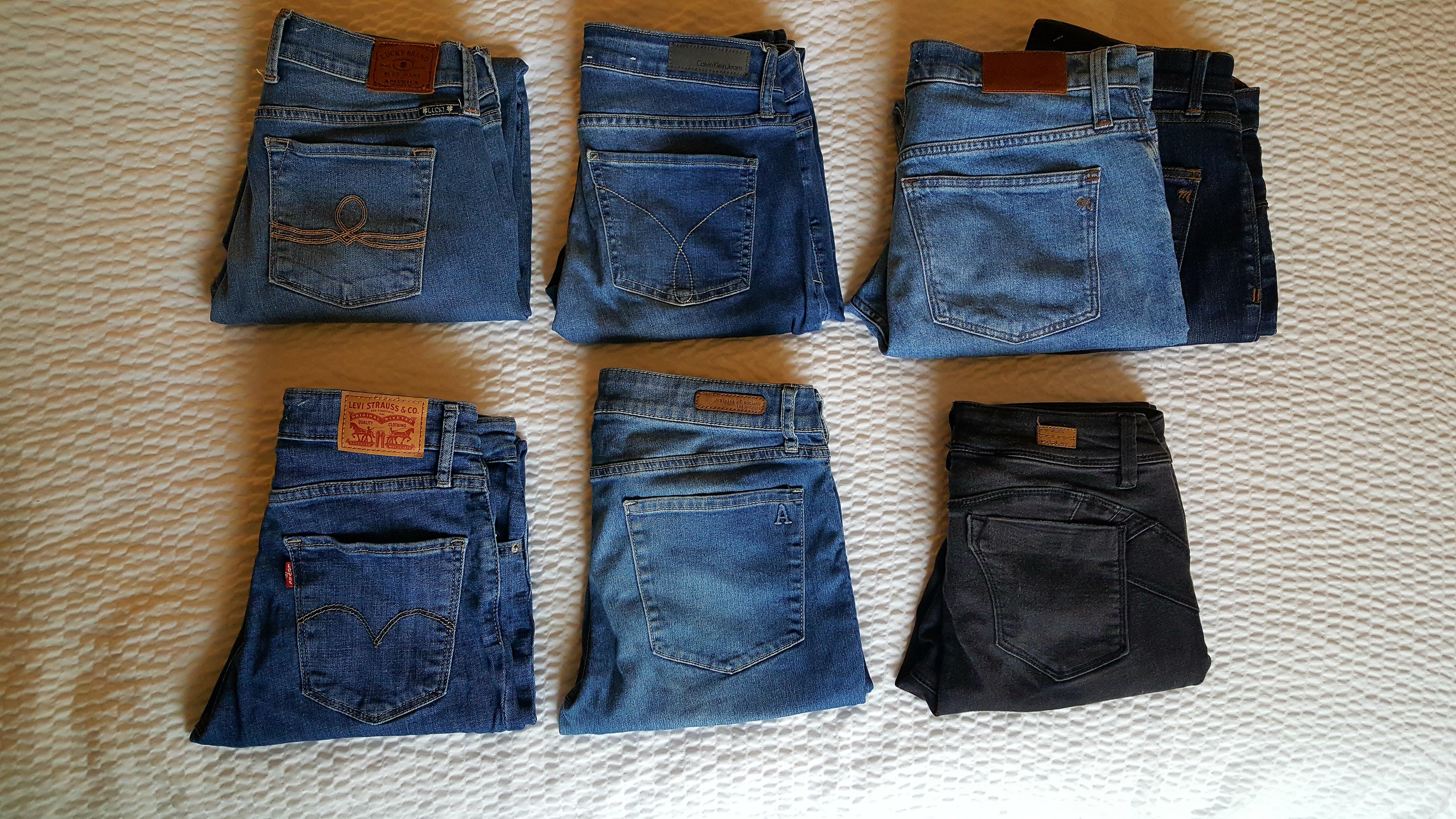Seven pairs of jeans from the thrift store, 40! r/ThriftStoreHauls