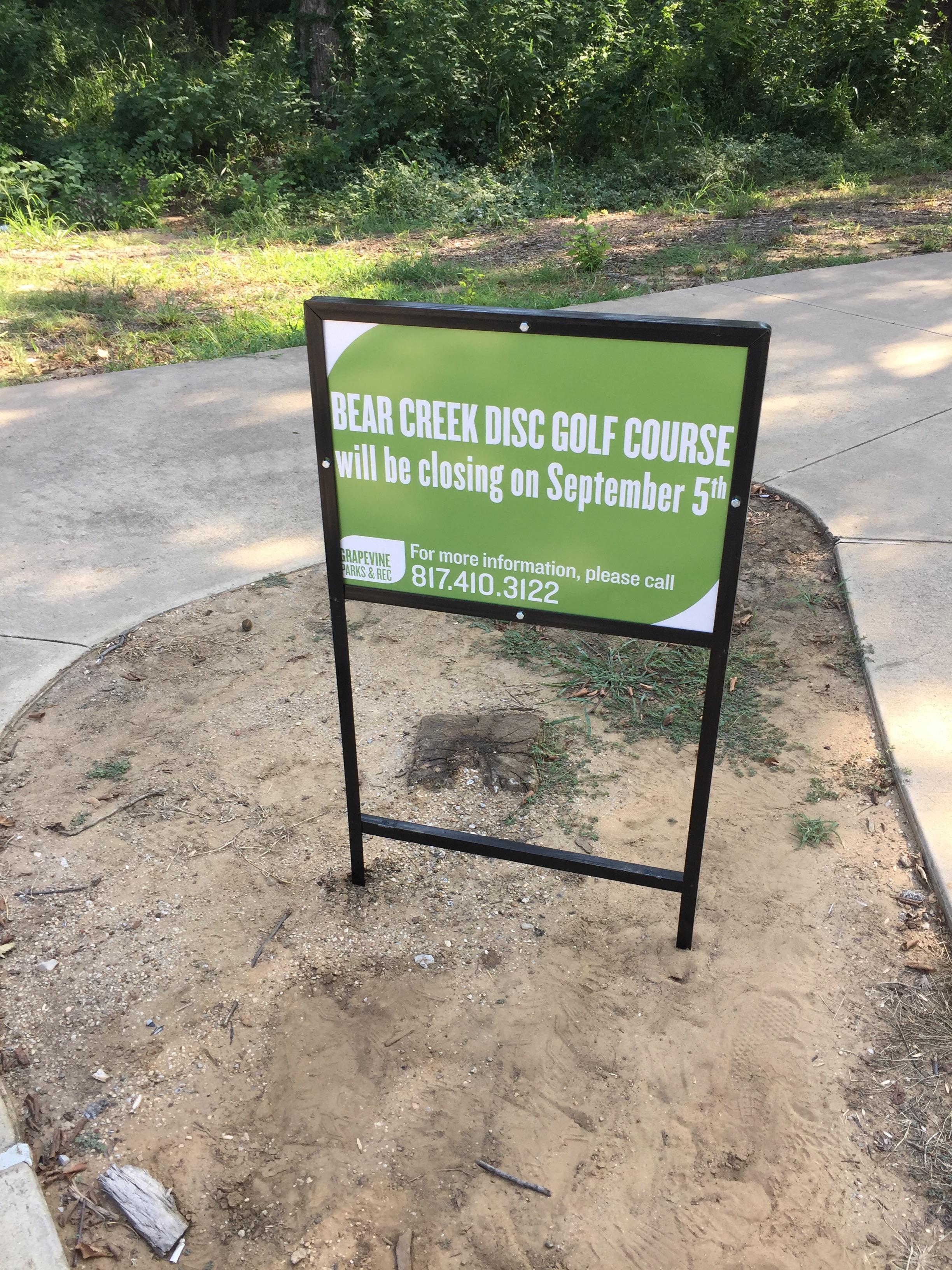 One of Dfw's we'll know courses is going to be no more... r/discgolf