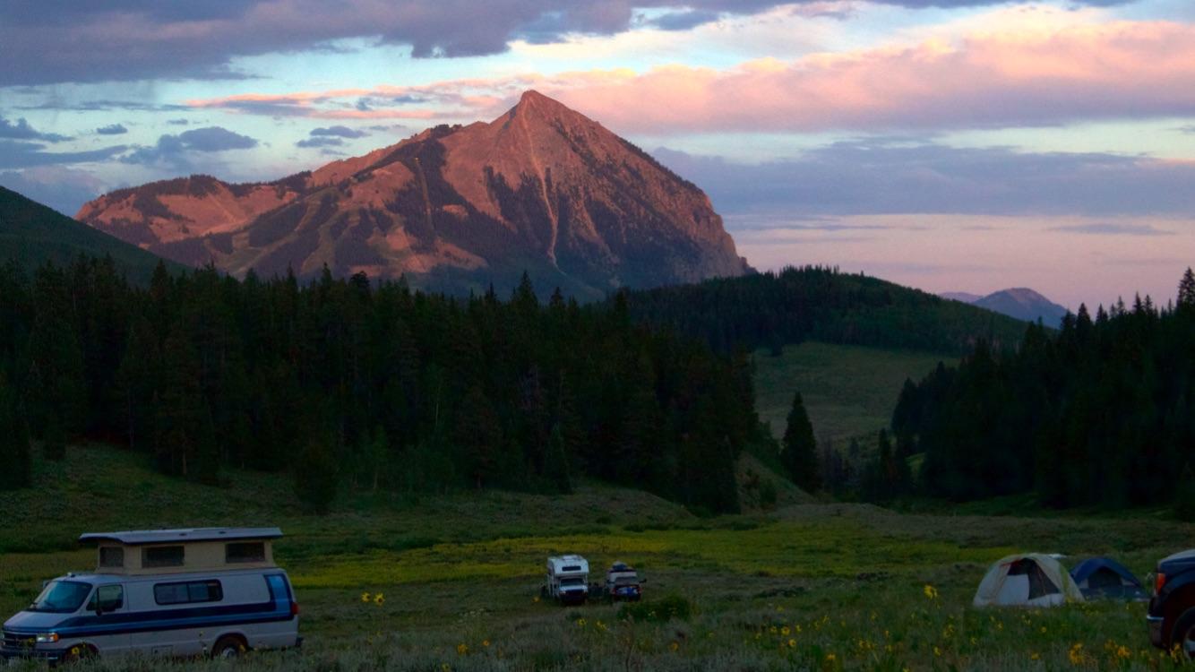 My camping spot outside Crested Butte on the 4th of July r/Colorado
