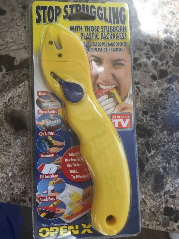 A "stubborn plastic package" opener wrapped in just that. r/CrappyDesign