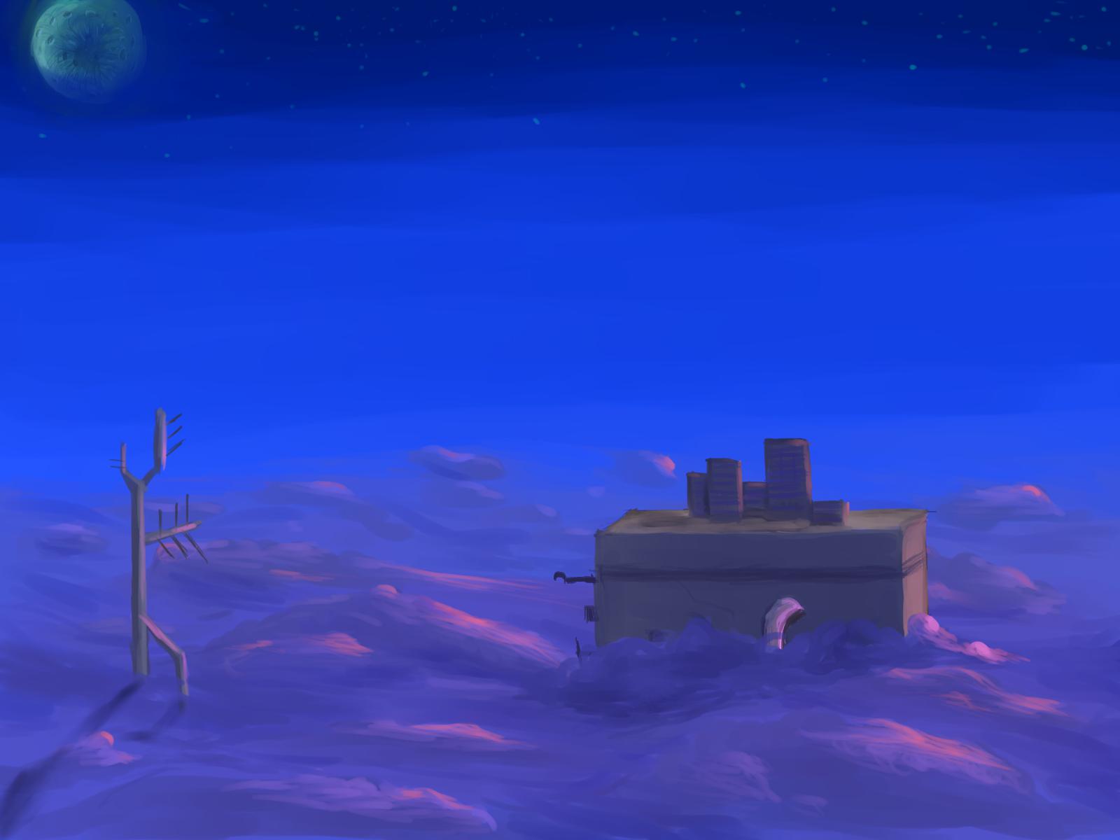 The exterior scenes looked awesome so I made a quick paint of one r