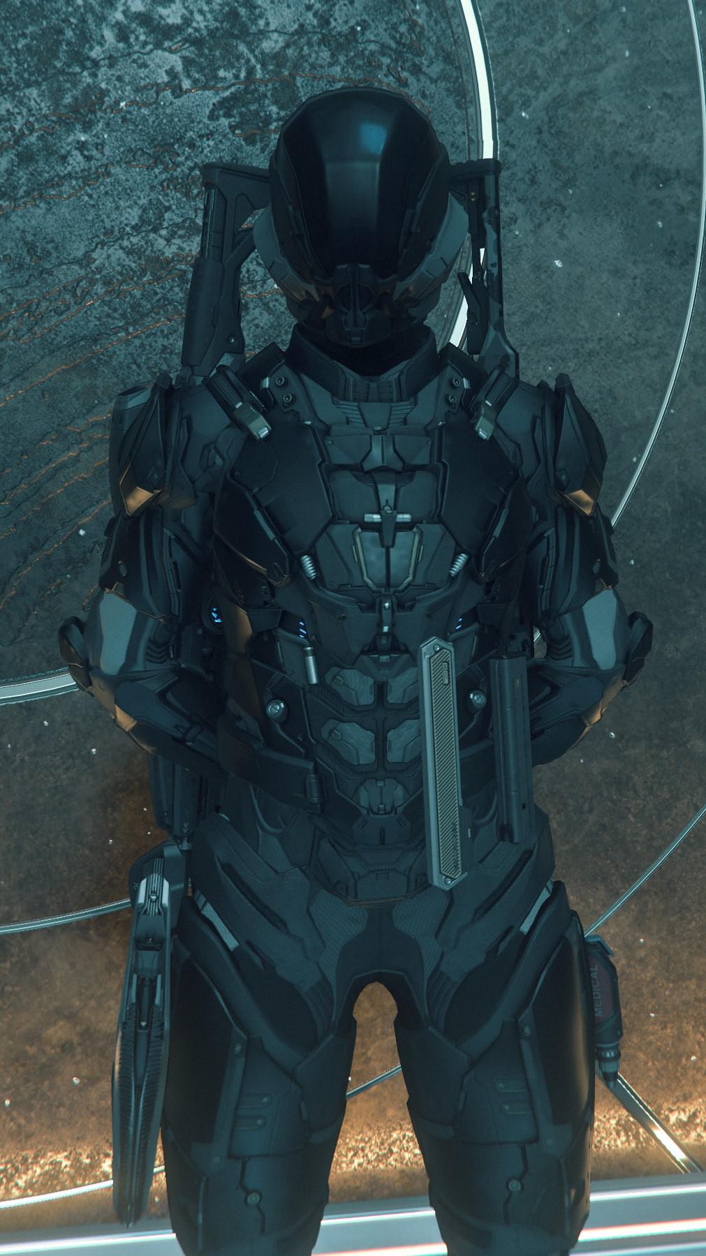 Inquisitor black armor with the new helmet makes a nice combo. starcitizen