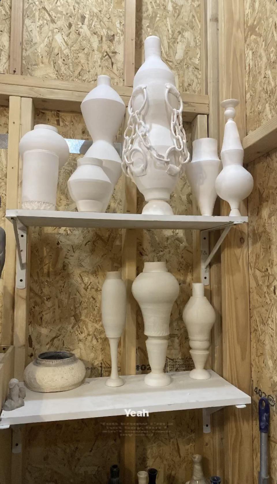 Some bone dry and bisque pieces I’m trying to figure out what to glaze them with r/Pottery