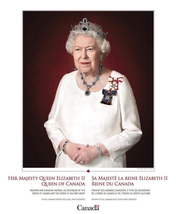 New official portrait of Queen Elizabeth II as Queen of Canada