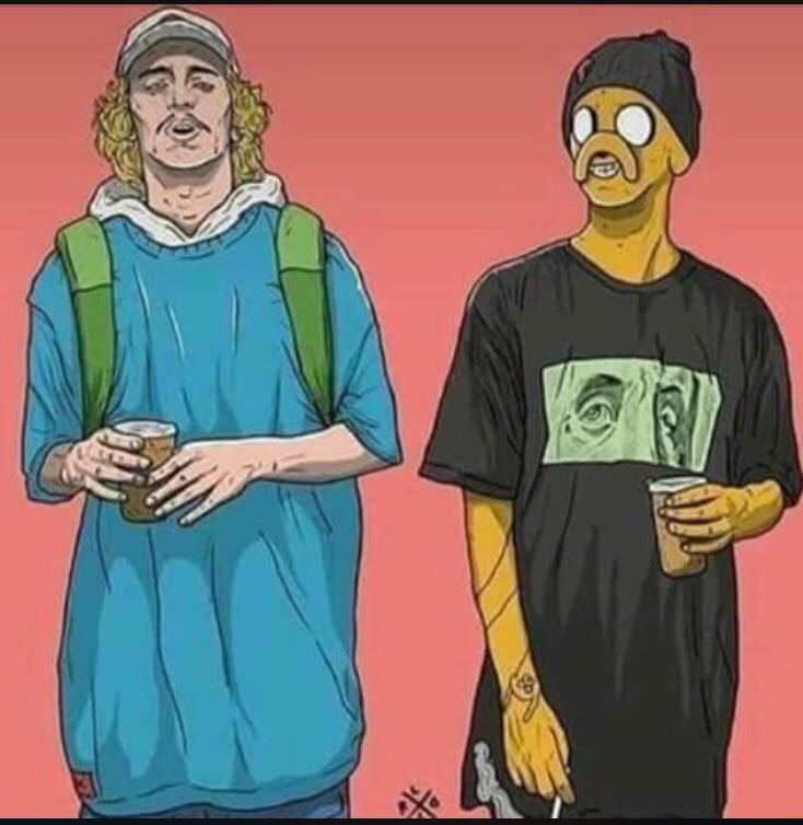 Cool fan art of twenty somethings Finn and Jake
