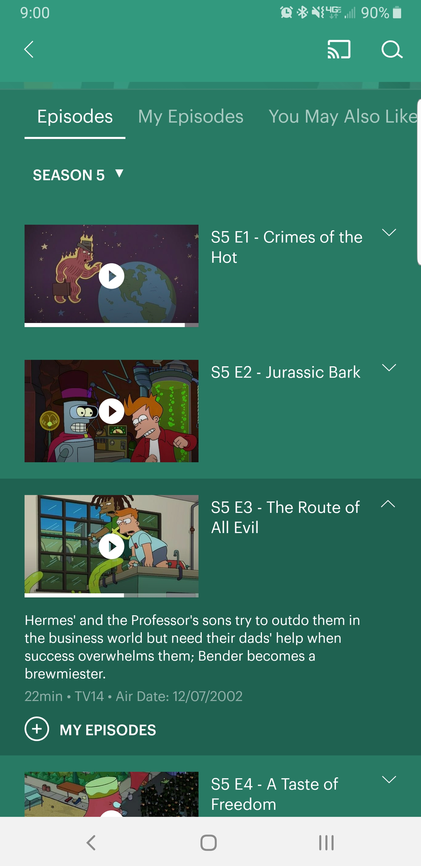 The only way I can do my rewatch futurama