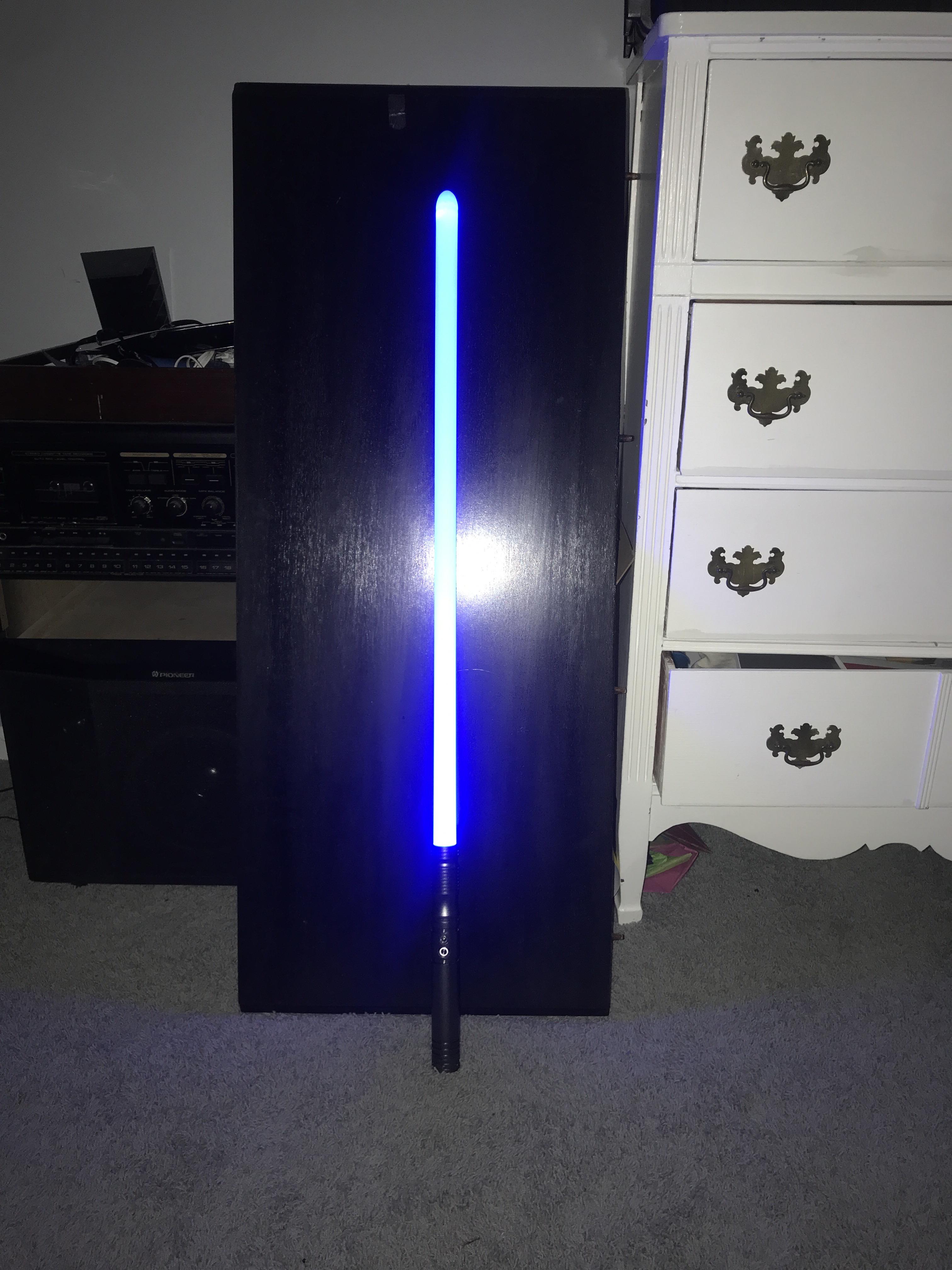 Got a great 60 dollar budget lightsaber! RGB, 6 sound fonts, a mute function, and only took a