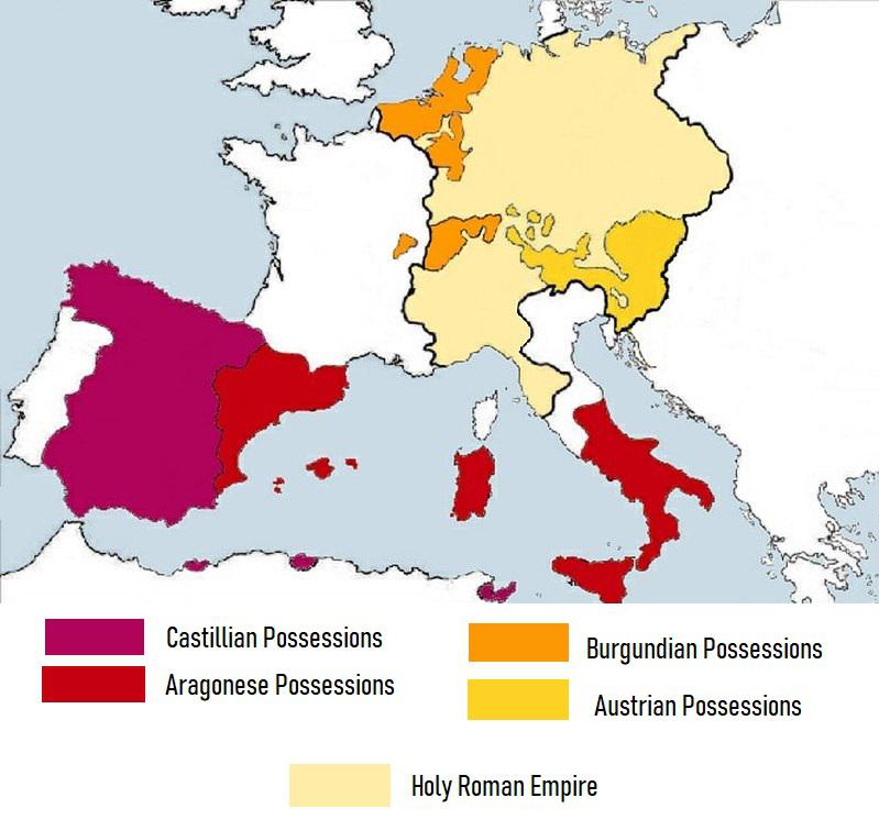 Empire of the Roman Emperor Charles V r/MapPorn