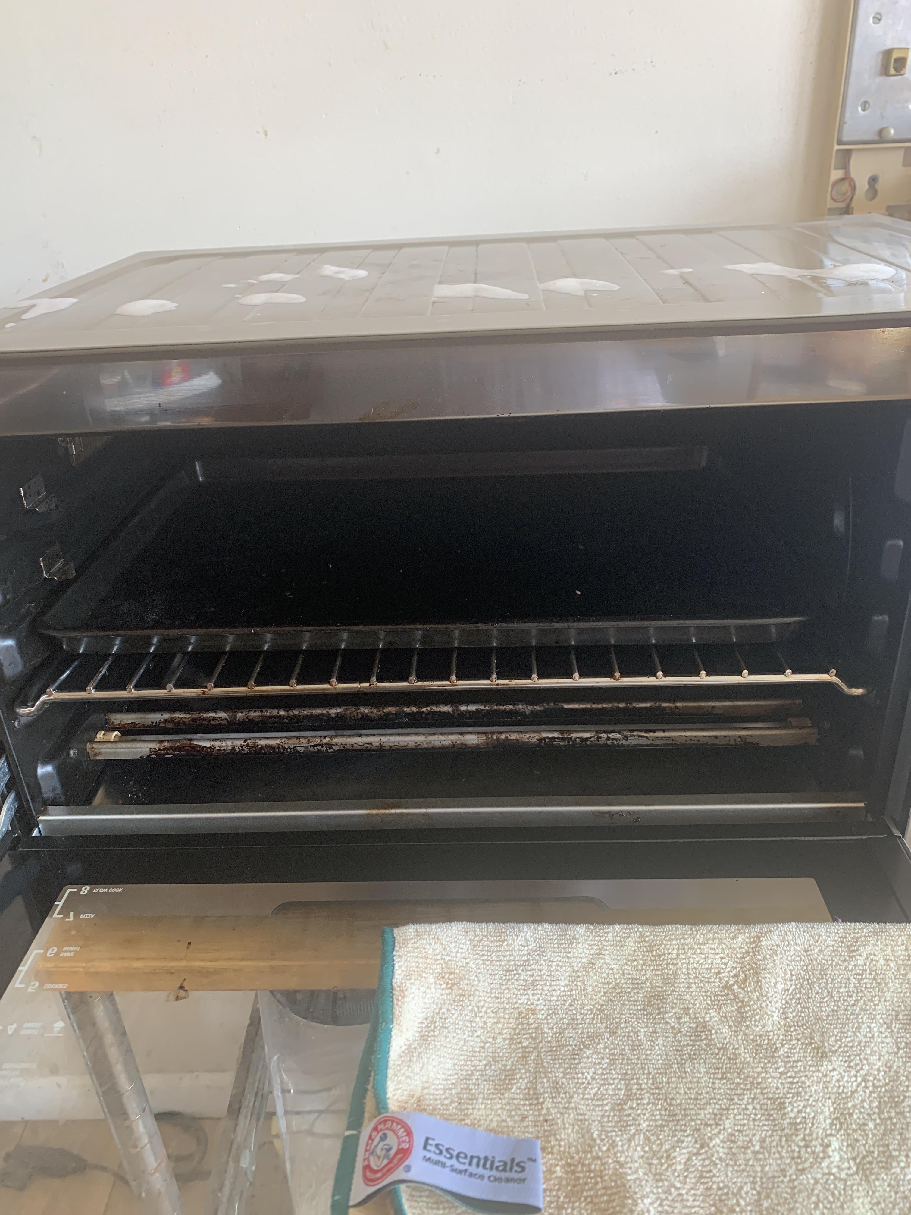 Breville Smart Oven Air. How do I get the crusty grease off the heating