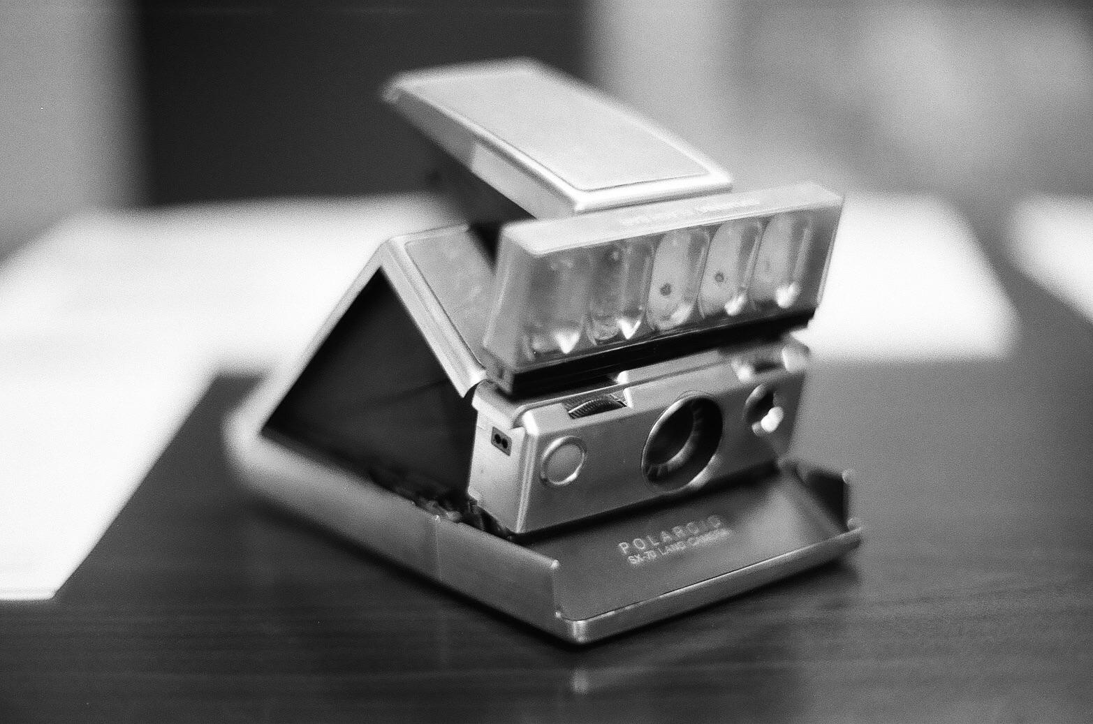 Polaroid Land Camera, taken with Pentax K2 50mm f1.2 kentmere 100 film