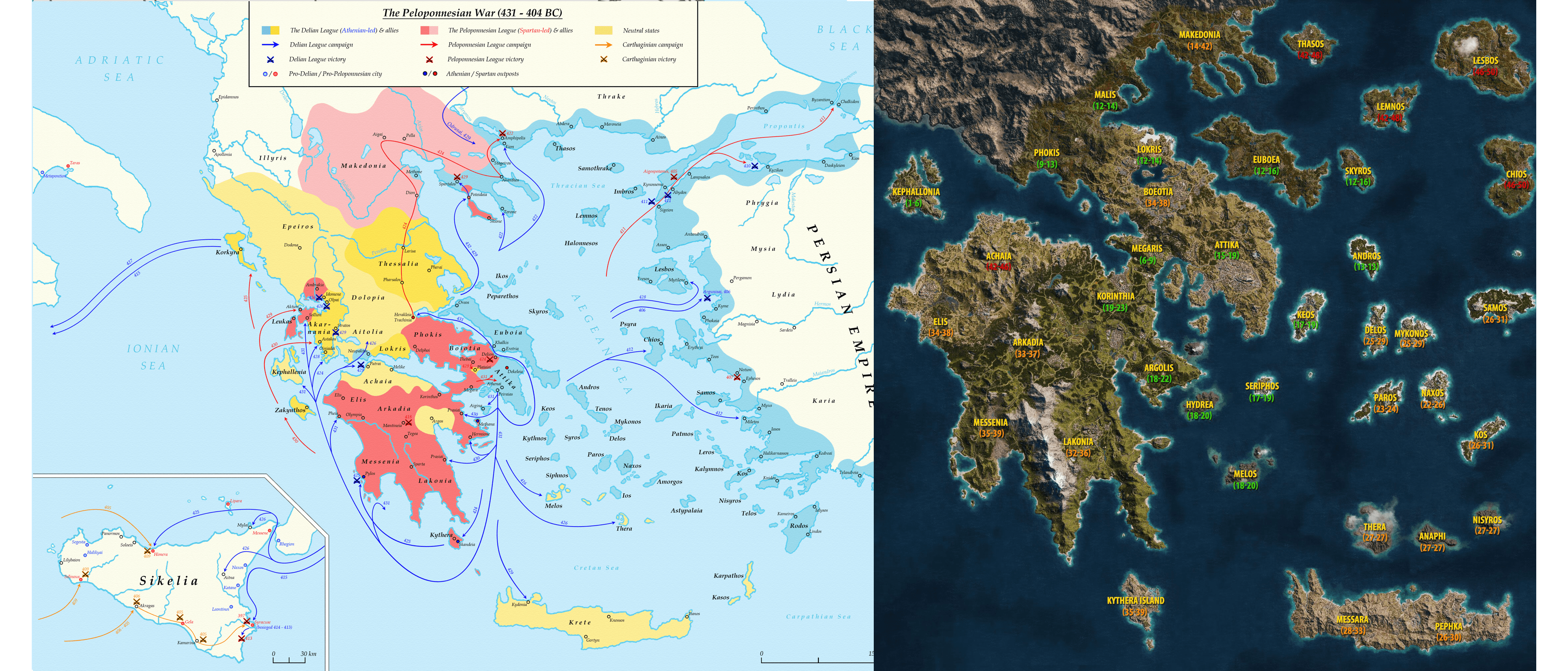 Assassin's Creed Odyssey Vs Valhalla Map