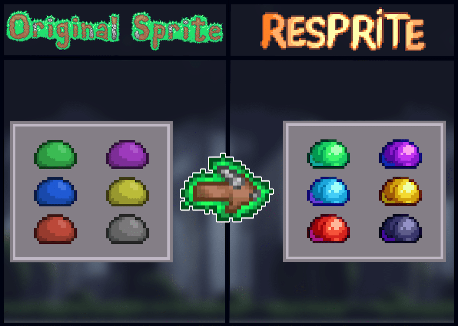 Terraria Resprites 32 Regular Slimes r/Terraria