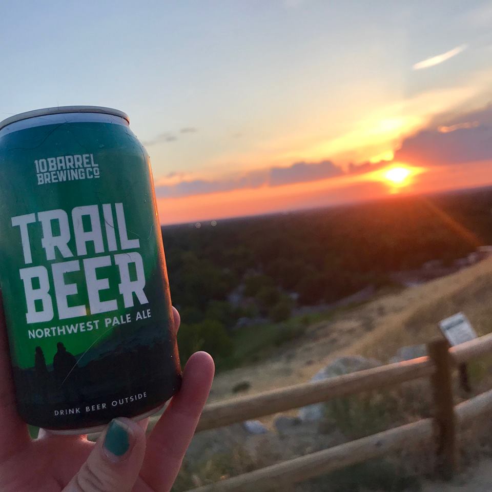 Tasty beer and a beautiful Boise sunset. Drink beer outside! r/beerwithaview