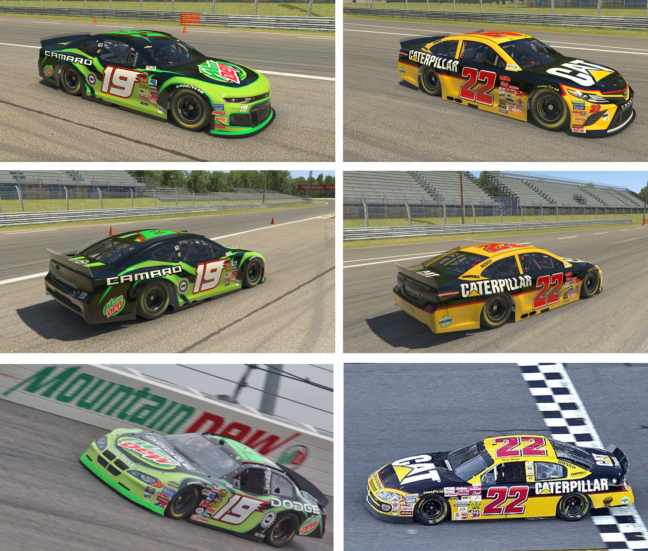 A couple more early 2000's NASCAR paint schemes I updated for the