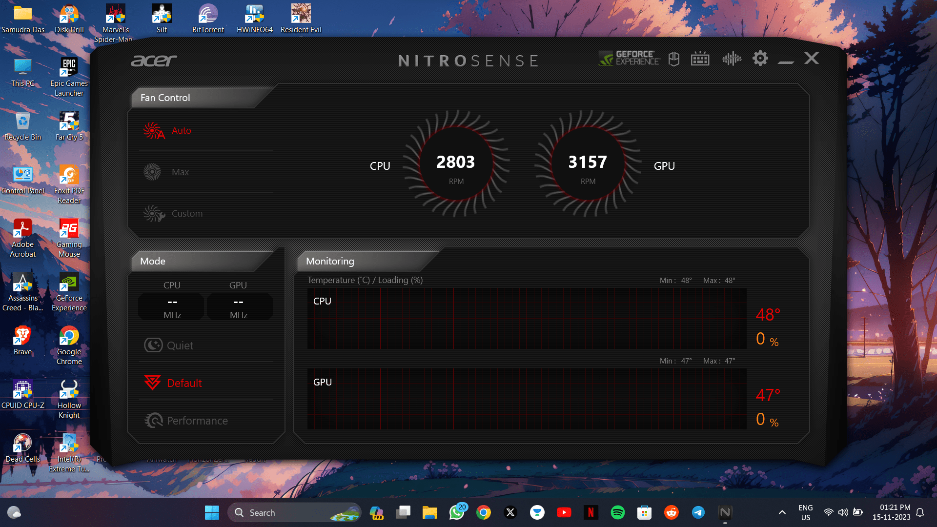 GPU fan speed higher than cpu fan speed on idle. The gpu is not even