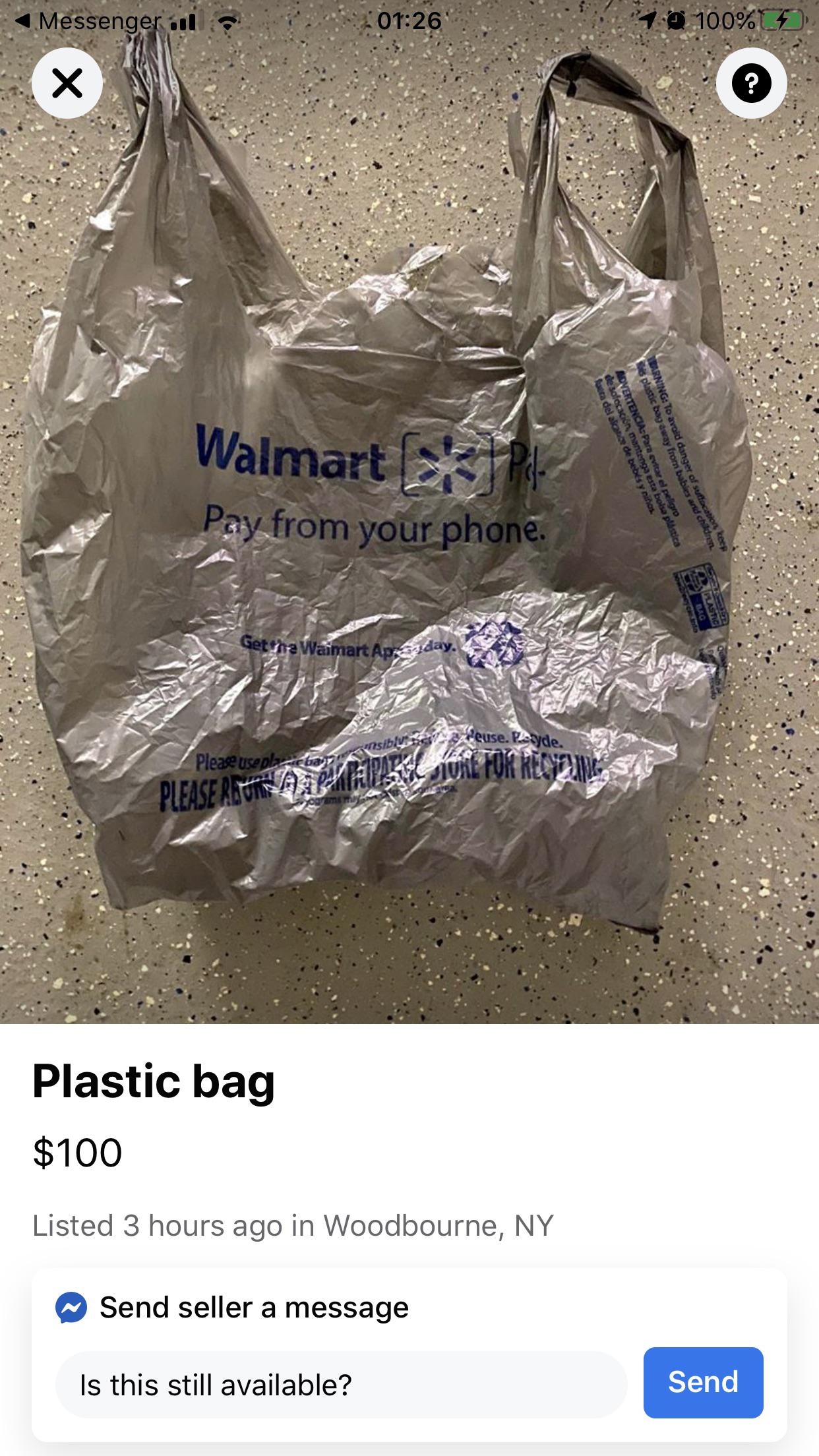 Just After The Plastic Bag Ban Went into Effect in NY r