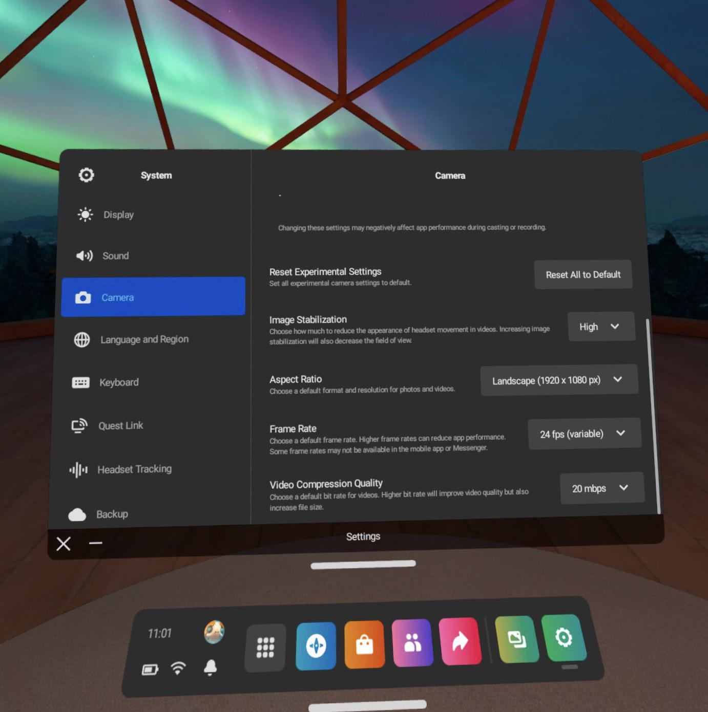 New video recording options in v43 r/OculusQuest