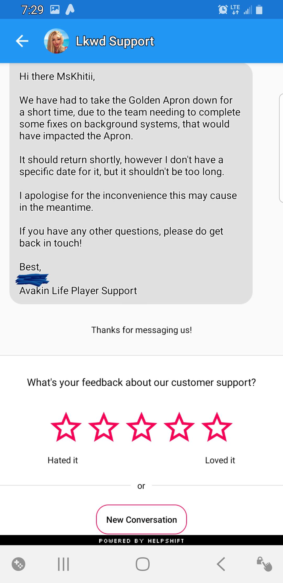 Regarding the Golden Apron r/AvakinOfficial