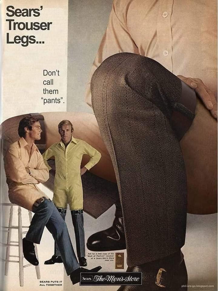 TIH Sears' "pantless" Trouser legs TIHI