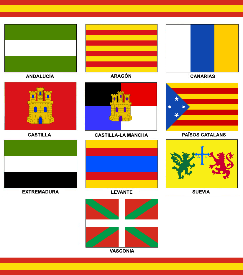 Spanish federal states flags r/vexillology