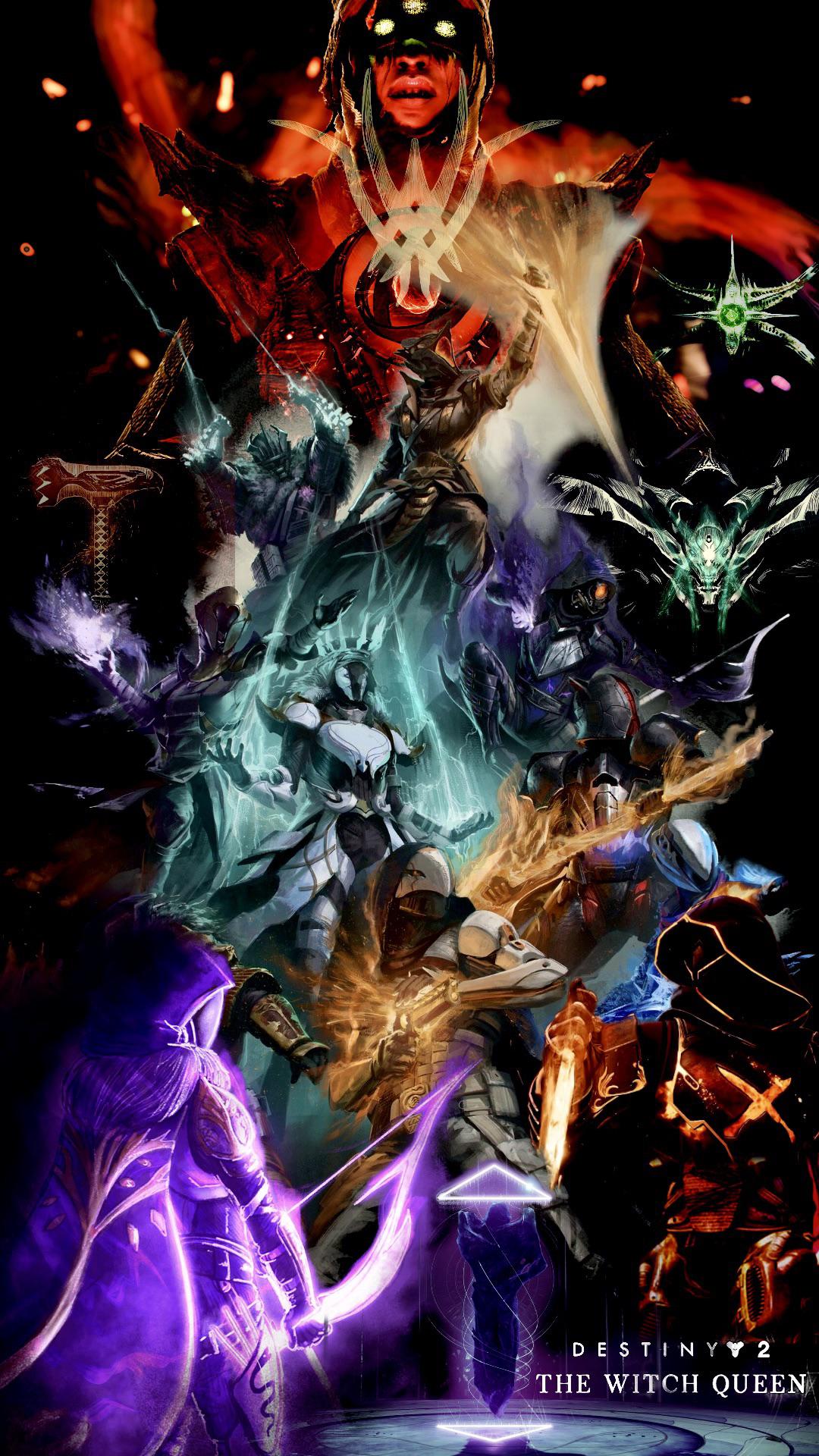 Some Witch Queen Fan Art I Made for a Wallpaper on Your Phone r/destiny2