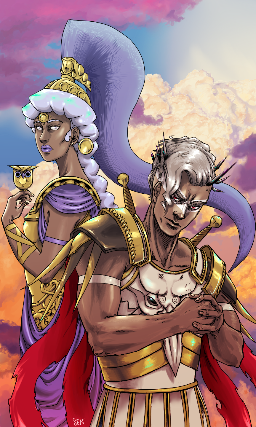 I drew Athena and Ares