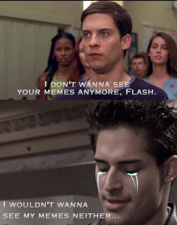 When someone says "Tobey Maguire is a douche in real life" but you know