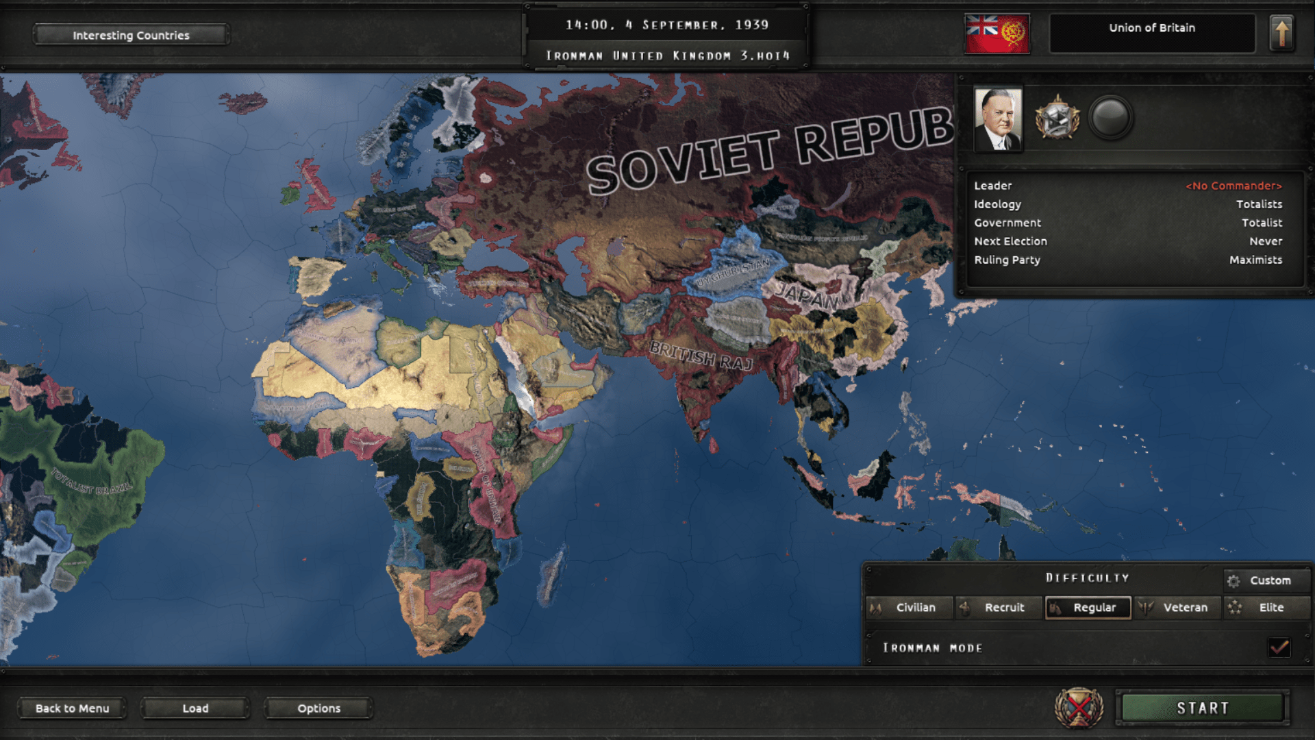 A normal save game in Kaiserreich hoi4