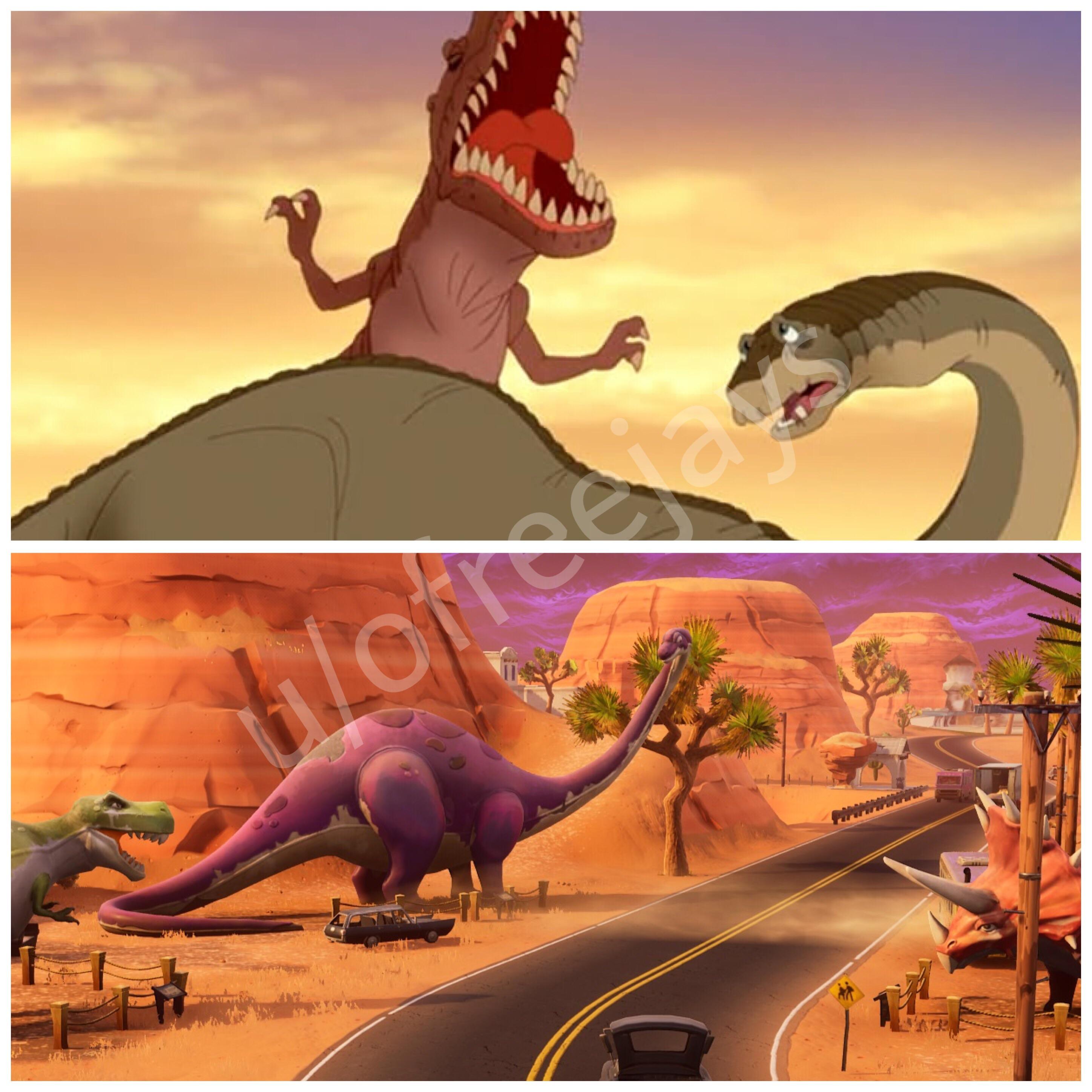 Anyone else recognize this Land Before time Easter Egg? FortNiteBR