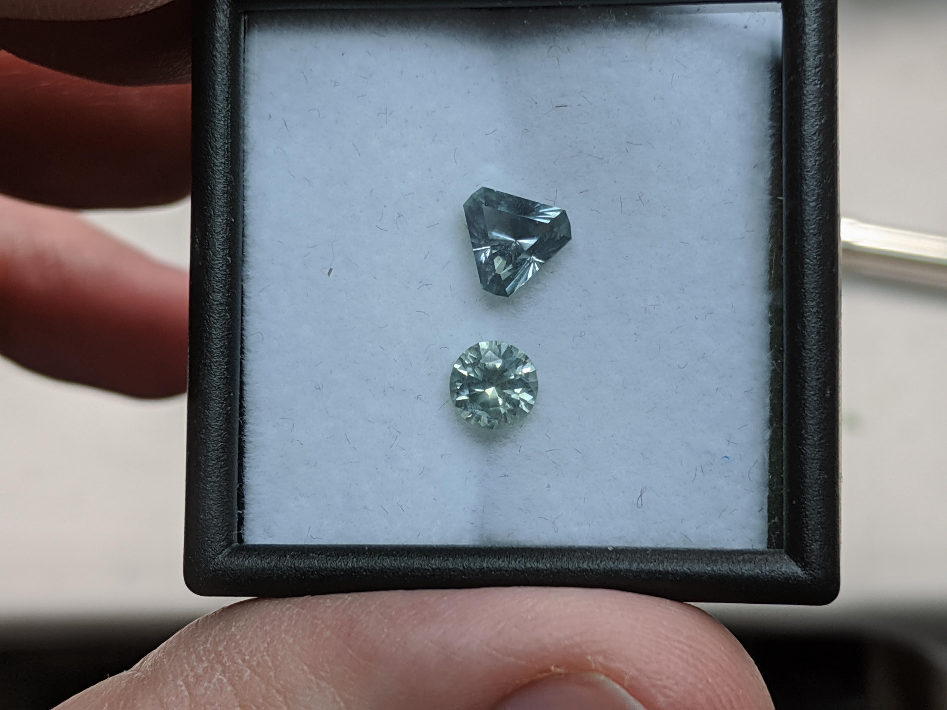 Dug through Montana sapphire gravel. Got the biggest two cut. I'm