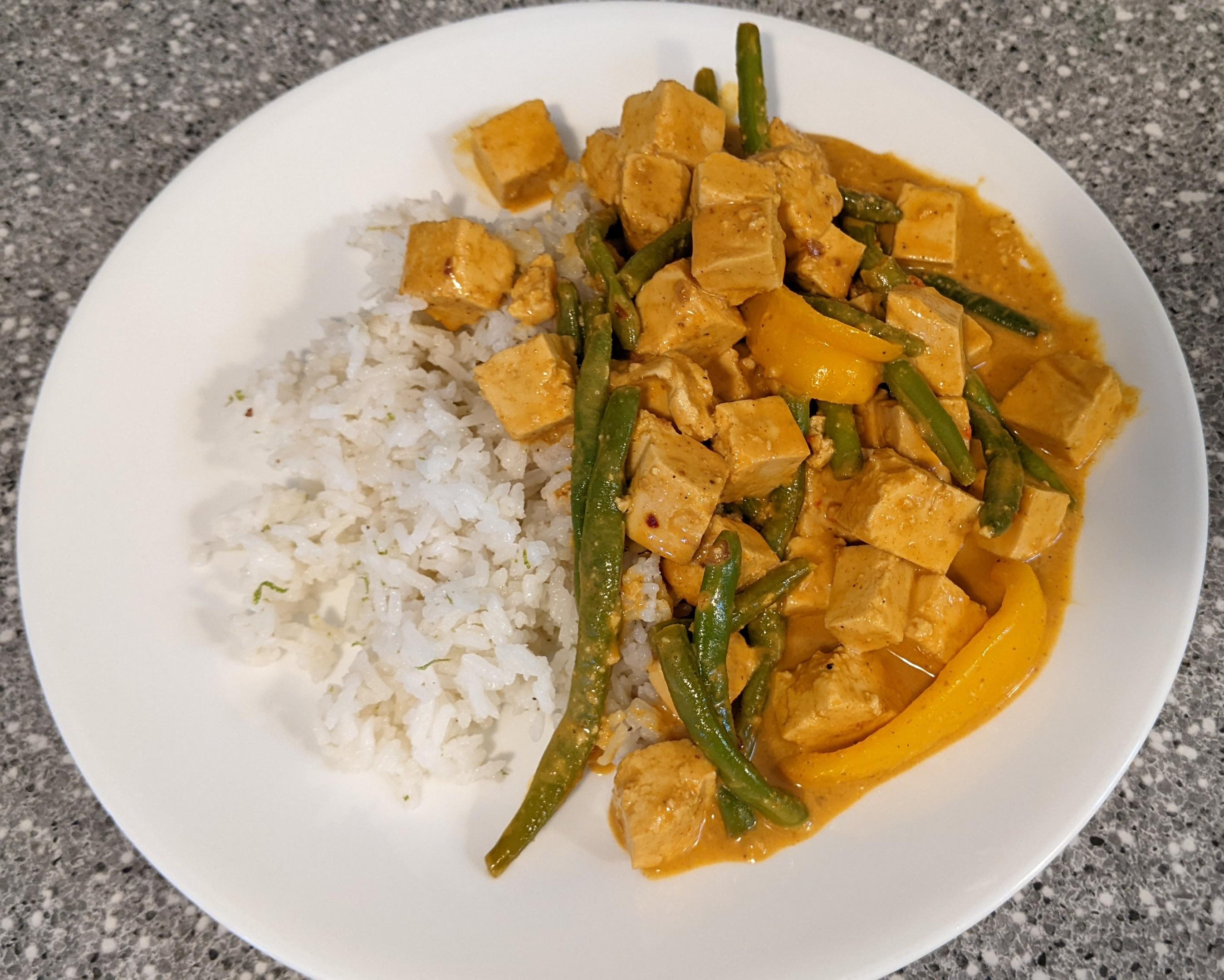 Thai Coconut Curry Tofu excellent! (with a few minor adjustments) r