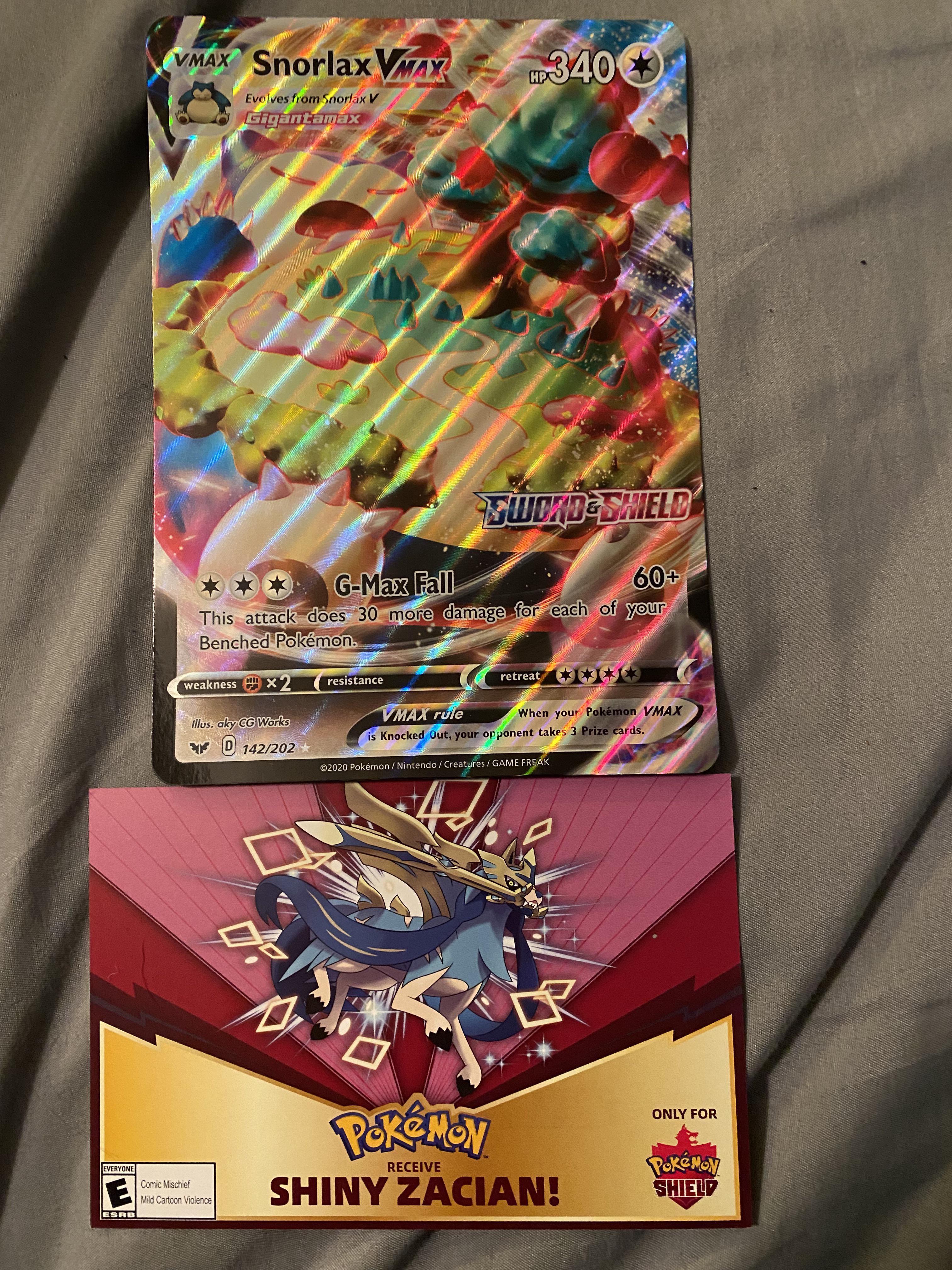 Got shiny Zacian! (First GameStop I went to didn’t have any more codes so they gave me a cool