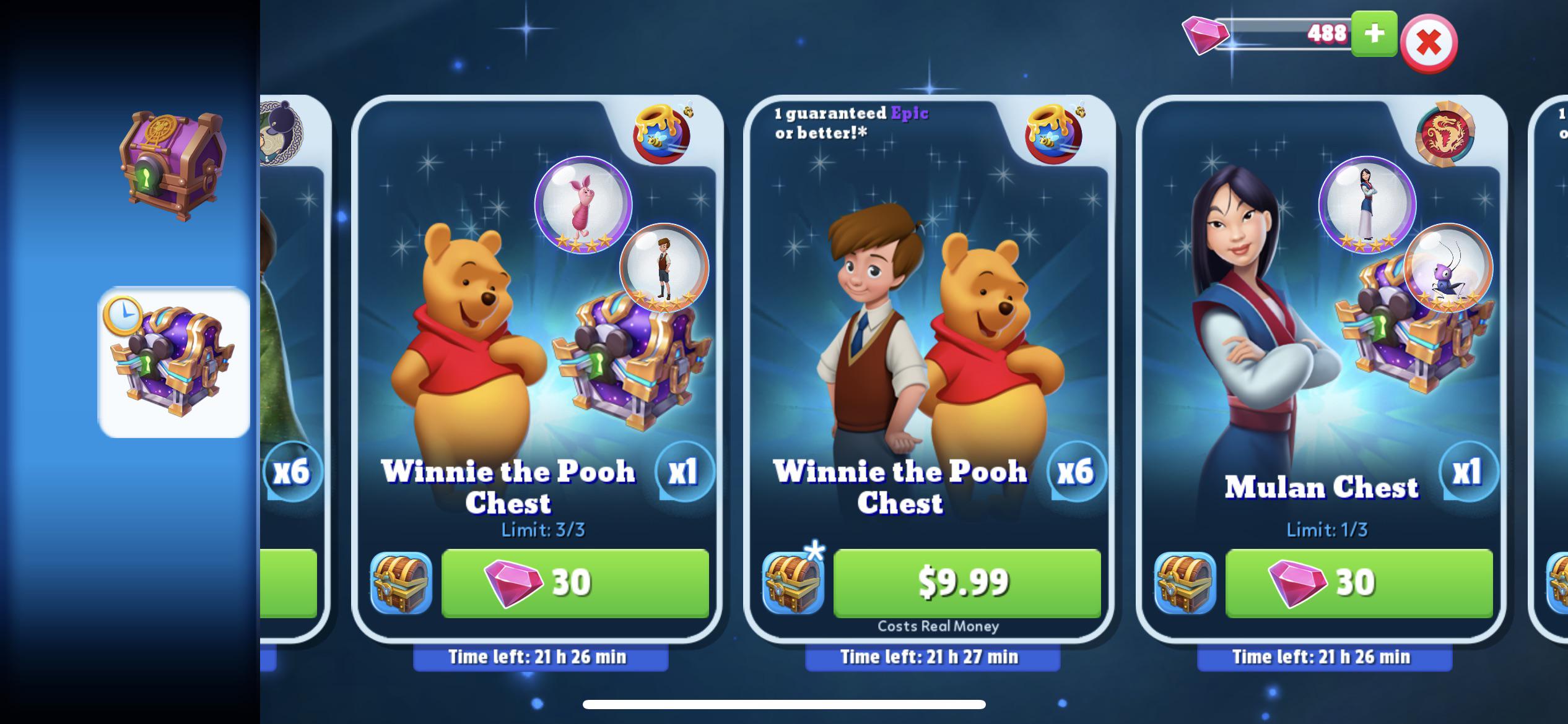 Anyone else have 30 gem Legendary Chests?? r/disneymagickingdoms