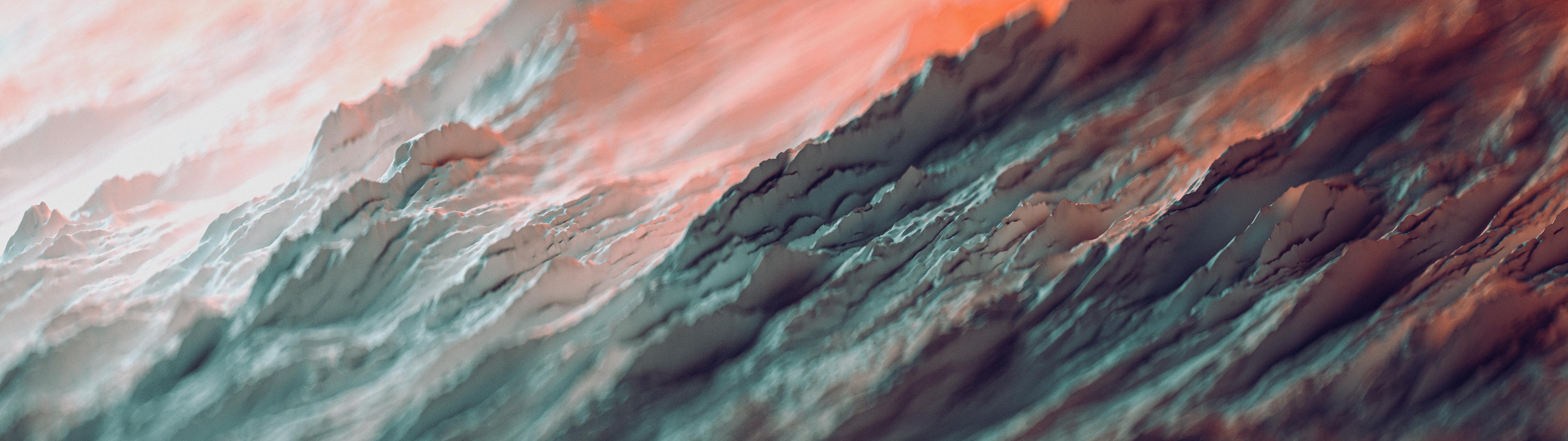 Abstract close up displacements Dual monitor [5120 x 1440] wallpaper