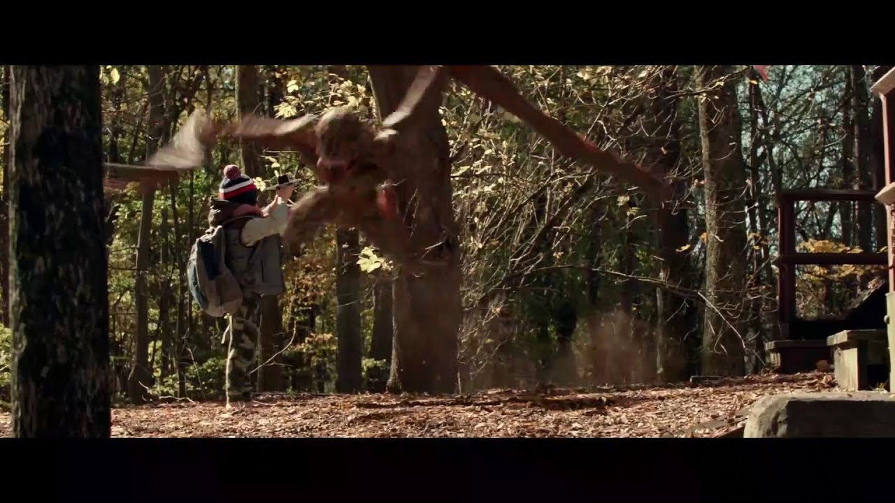 in A Quiet Place (2018), young Beau Abbott plays with a loud toy space